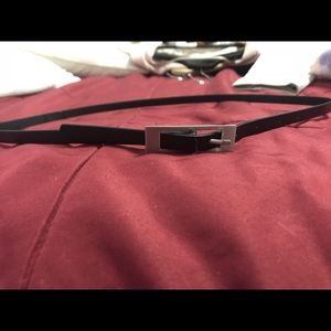 Black thin belt